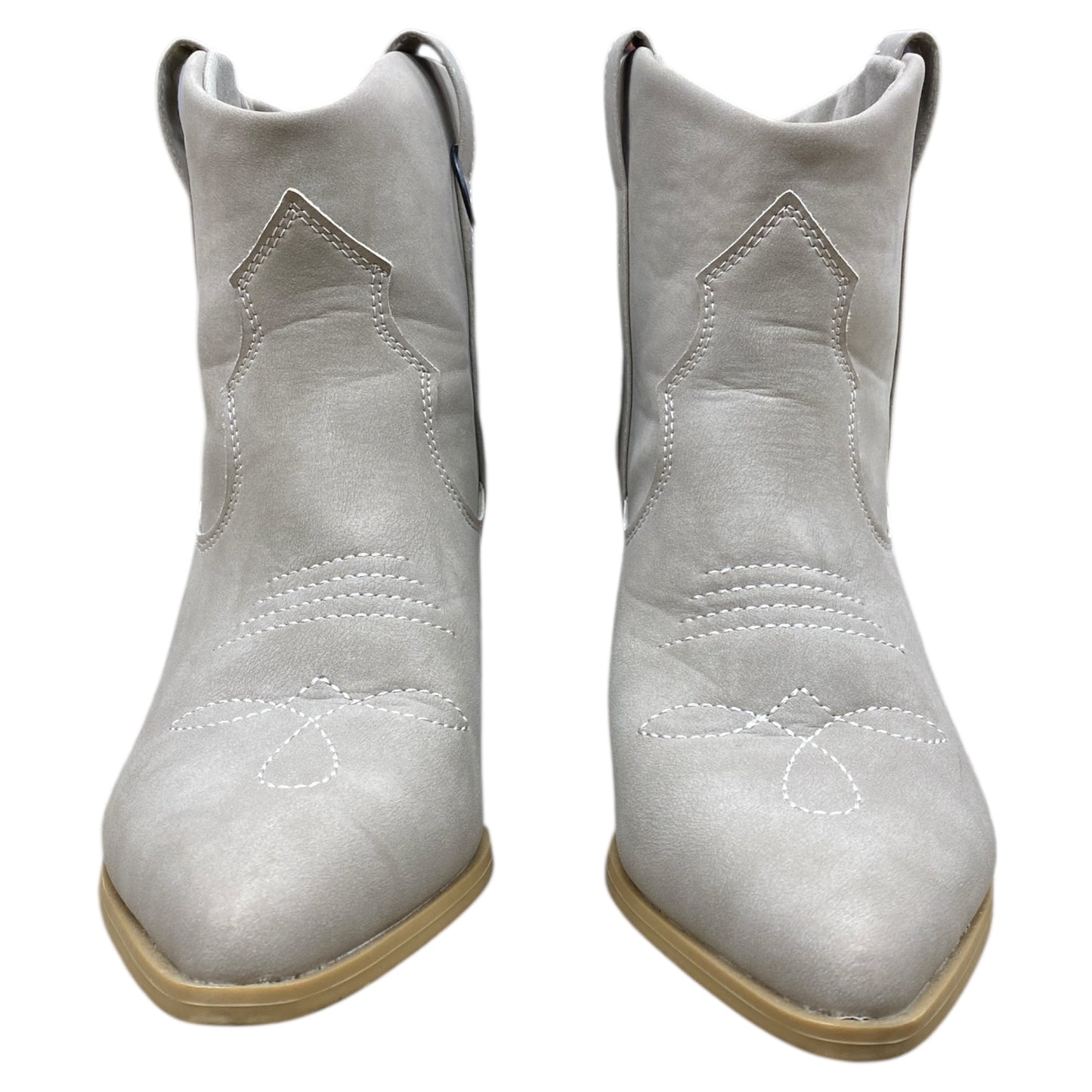 Boots Ankle Heels By Qupid In Grey, Size:7.5