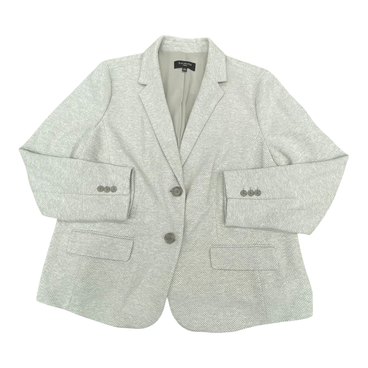 Blazer By Talbots In Grey & White, Size:16