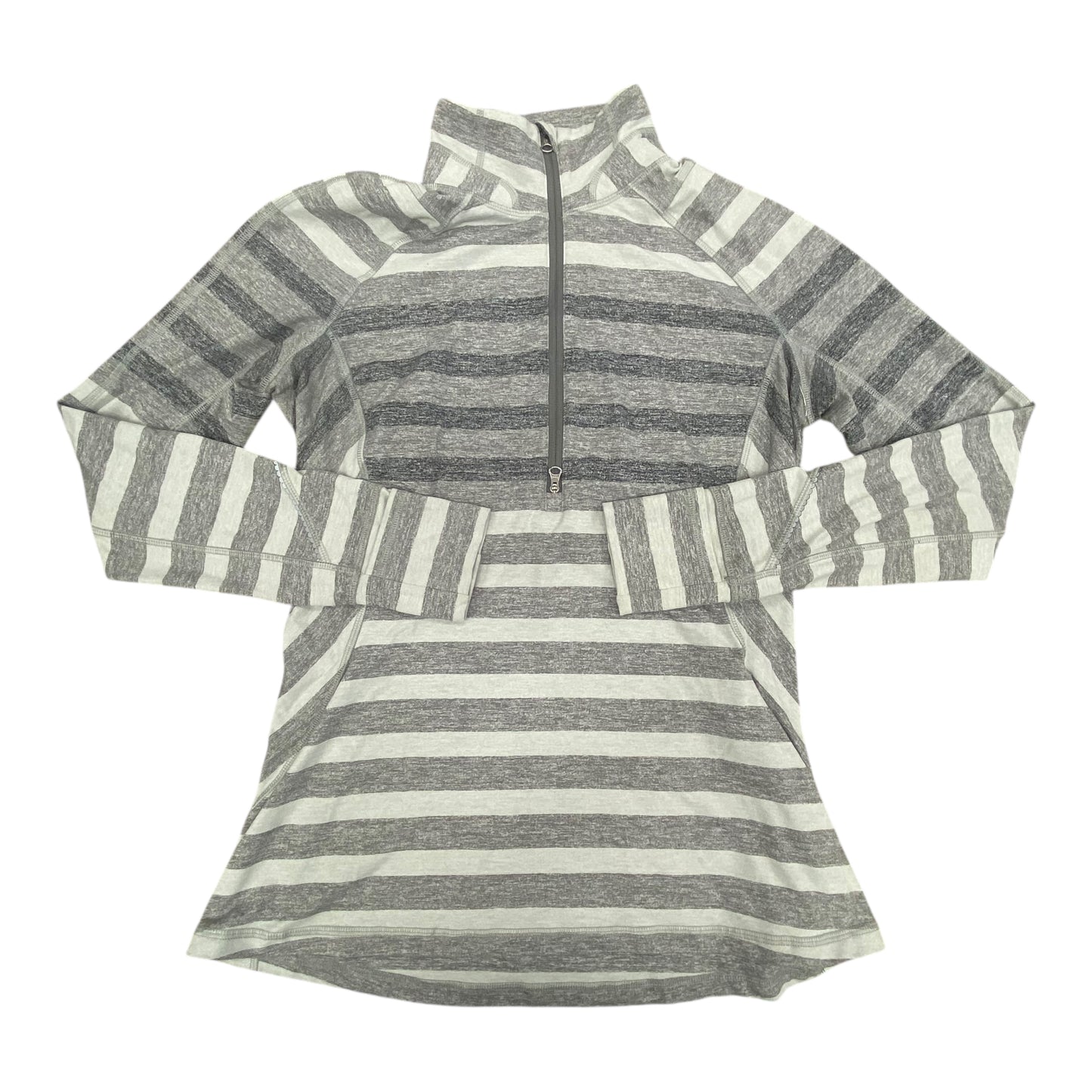 Athletic Top Ls Collar By Lululemon In Grey, Size:10