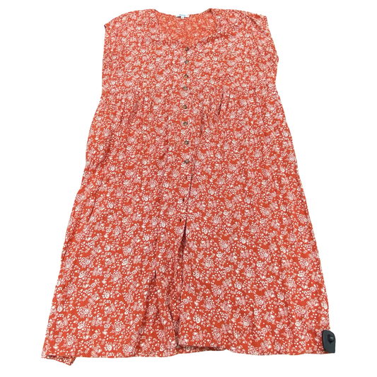 Dress Casual Maxi By Madewell In Orange, Size:2X