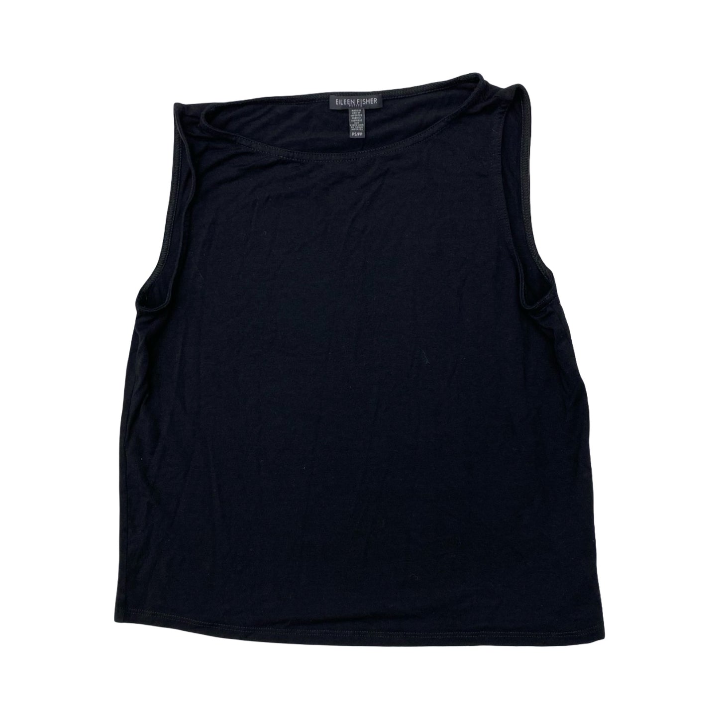 Top Sleeveless Designer By Eileen Fisher In Black, Size:Sp