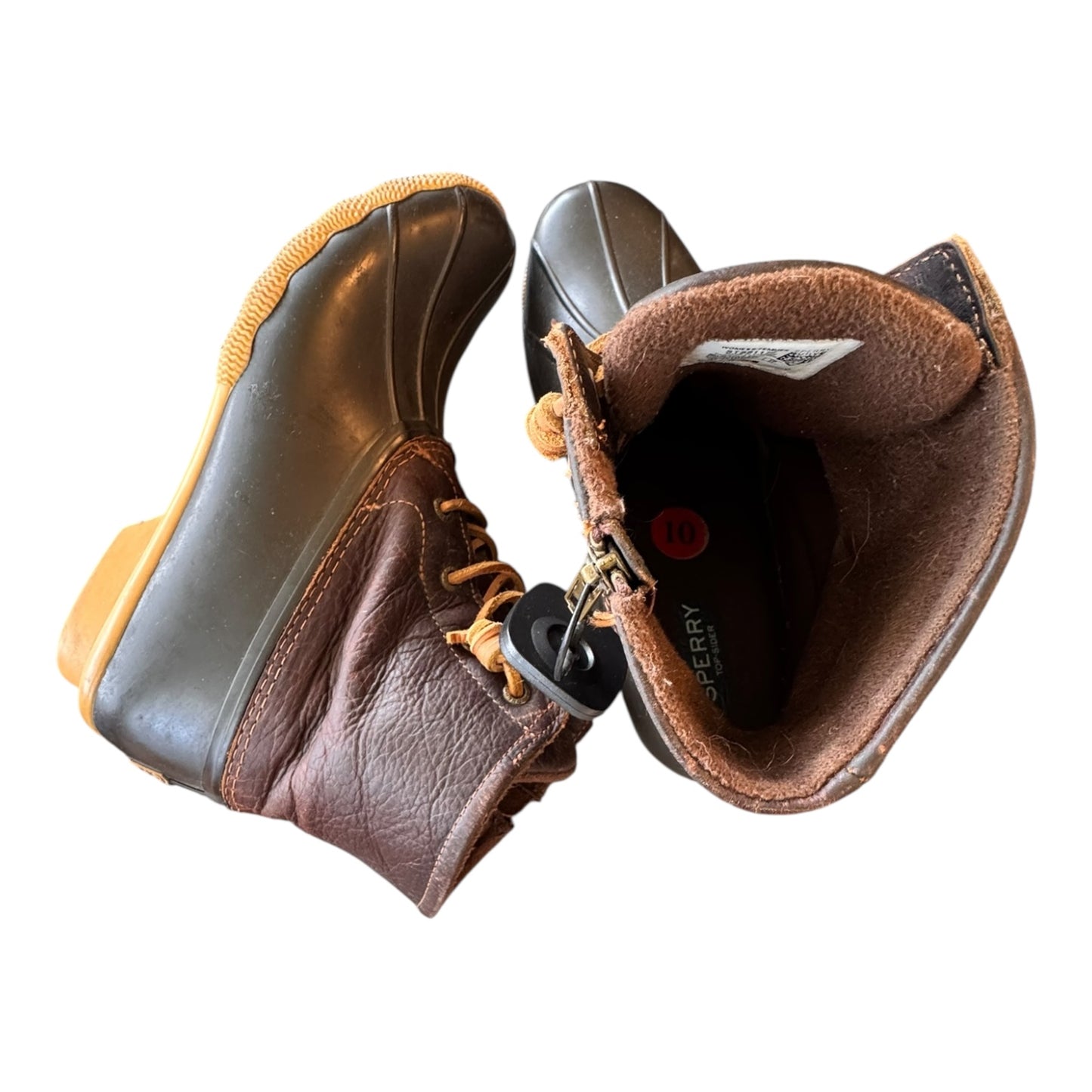 Boots Ankle Flats By Sperry In Brown, Size:10