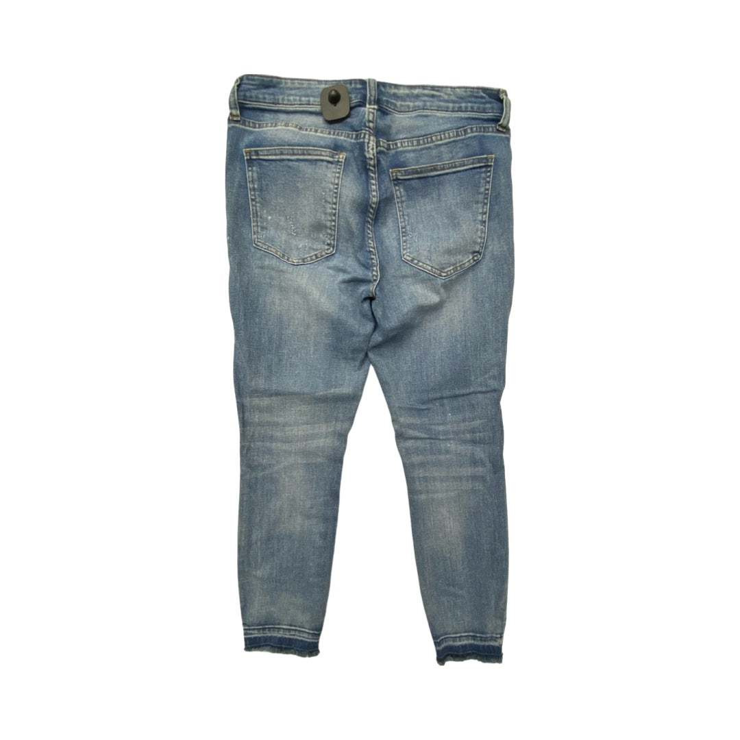 Jeans Cropped By Pistola In Blue Denim, Size:10