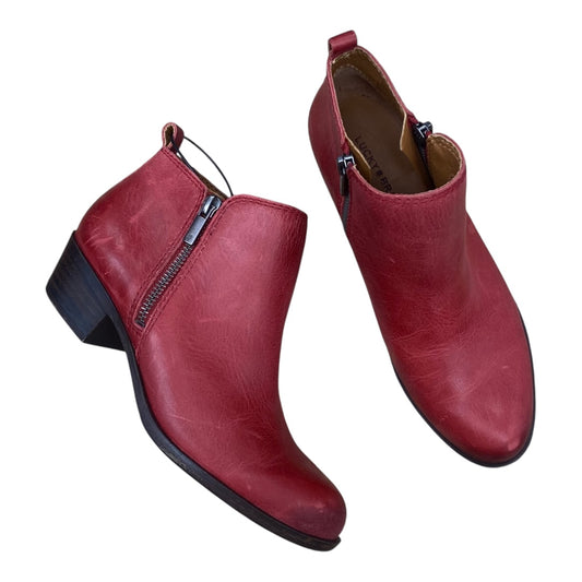 Boots Ankle Heels By Lucky Brand In Red, Size:6