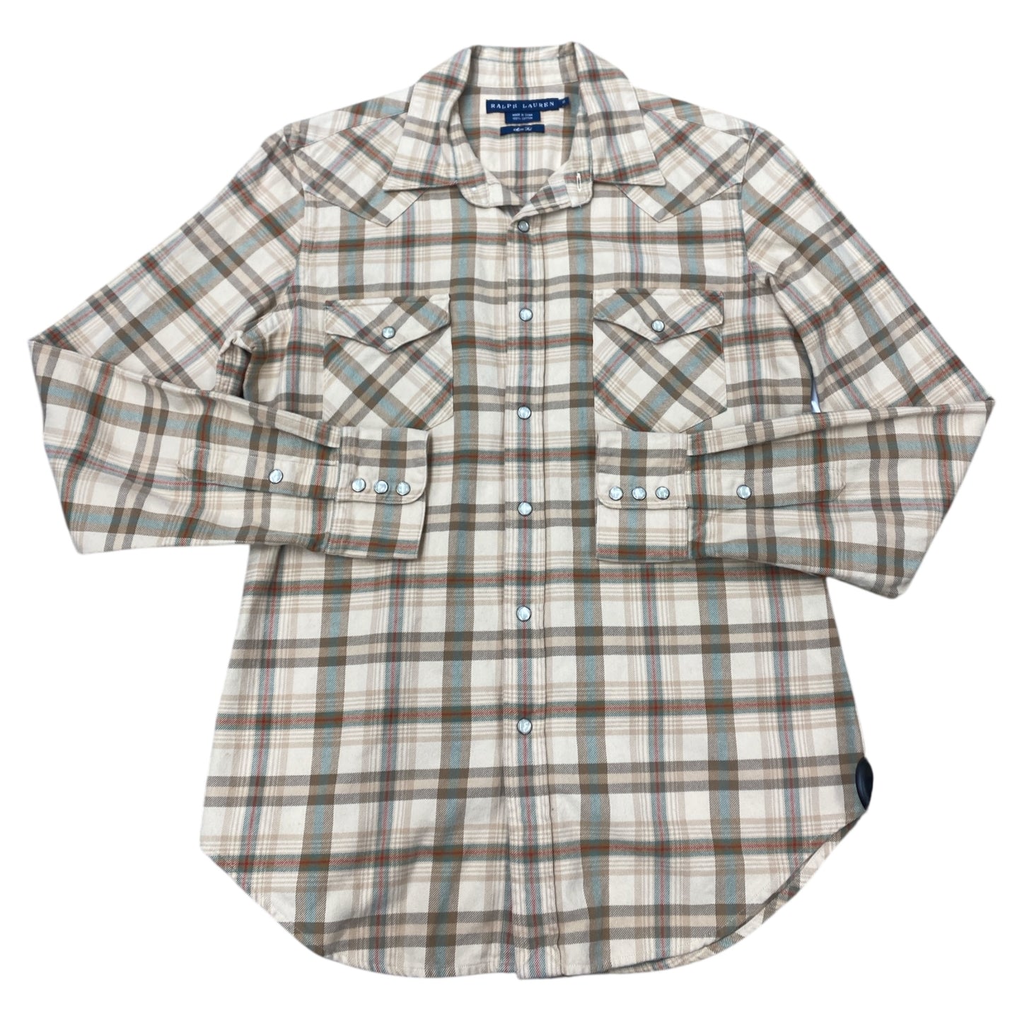 Top Ls By Ralph Lauren In Plaid Pattern, Size:8