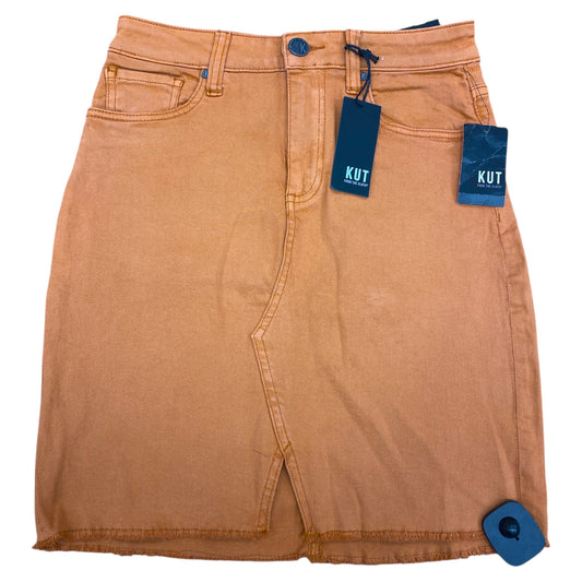 Skirt Midi By Kut In Orange Denim, Size:2