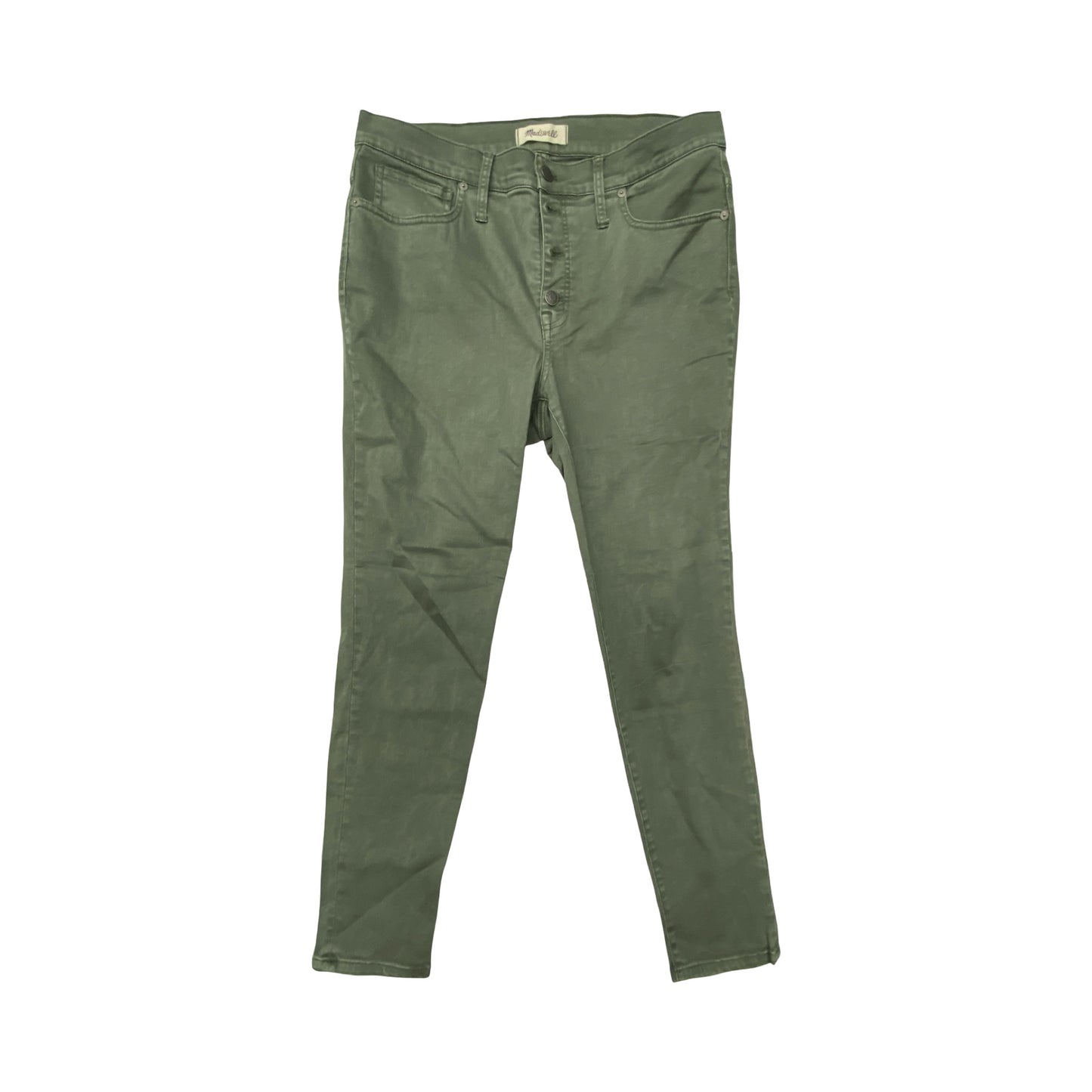 Jeans Skinny By Madewell In Green, Size:12