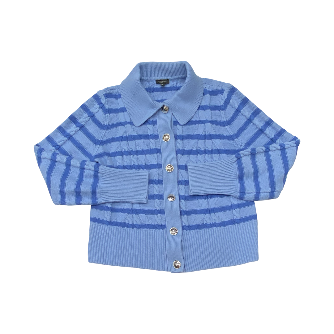 Sweater Cardigan By Talbots In Blue, Size:M
