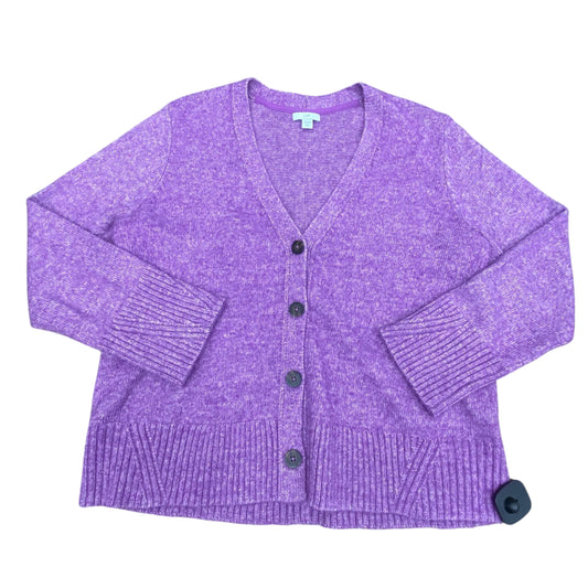 Sweater Cardigan By J. Jill In Purple, Size:Mp