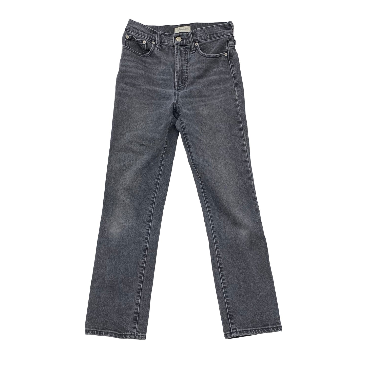 Jeans Straight By Madewell In Black Denim, Size:2