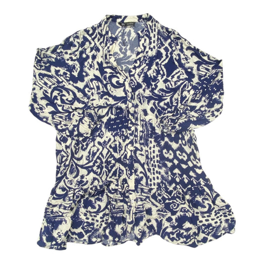 Tunic Ls By Zara In Blue & White, Size:Xl