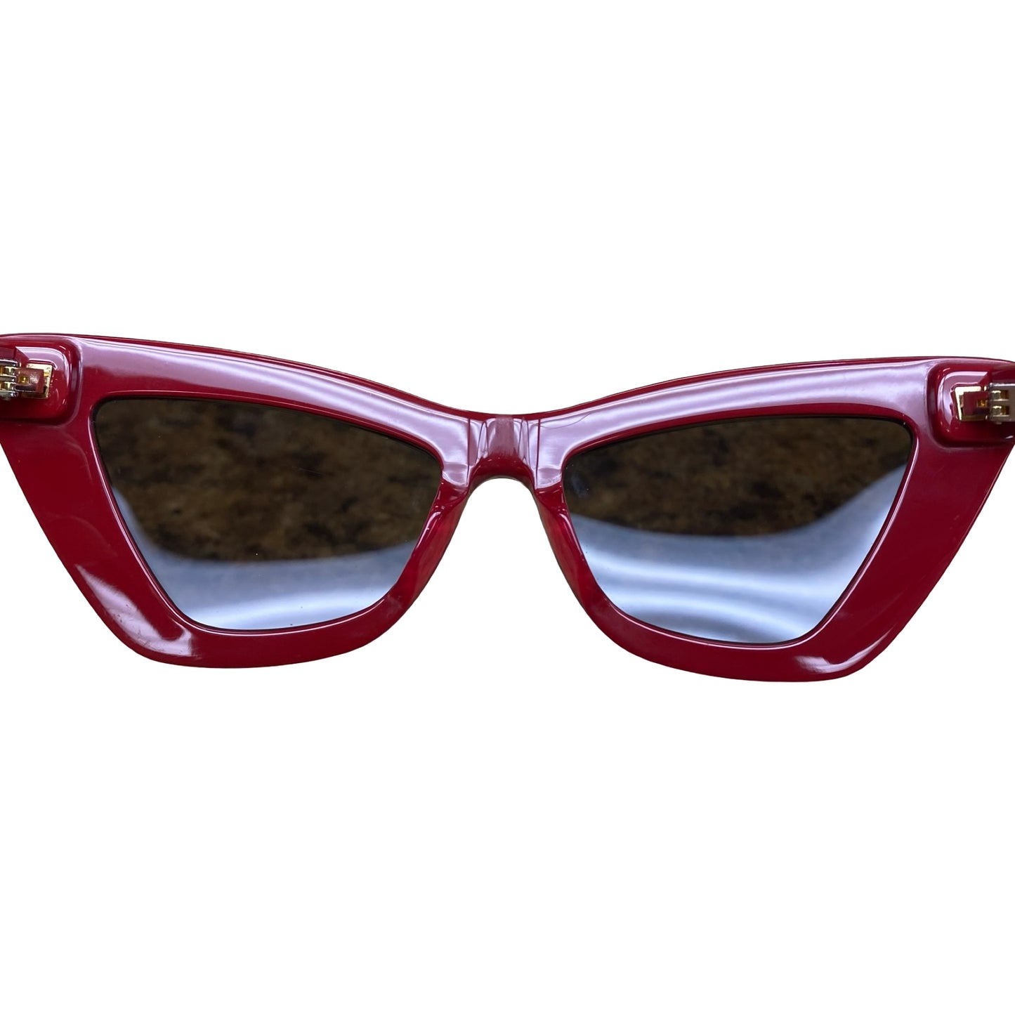 Sunglasses Luxury Designer By Bottega Veneta In Red, Size: