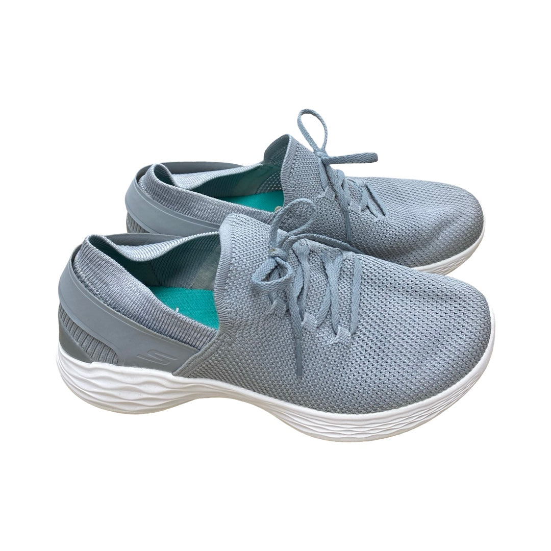 Shoes Athletic By Skechers In Grey, Size:7.5