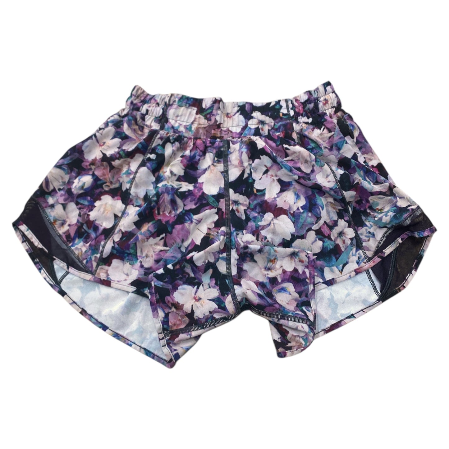 Athletic Shorts By Lululemon In Floral Print, Size:4