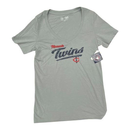 Athletic Top Ss By Clothes Mentor In Grey, Size:S