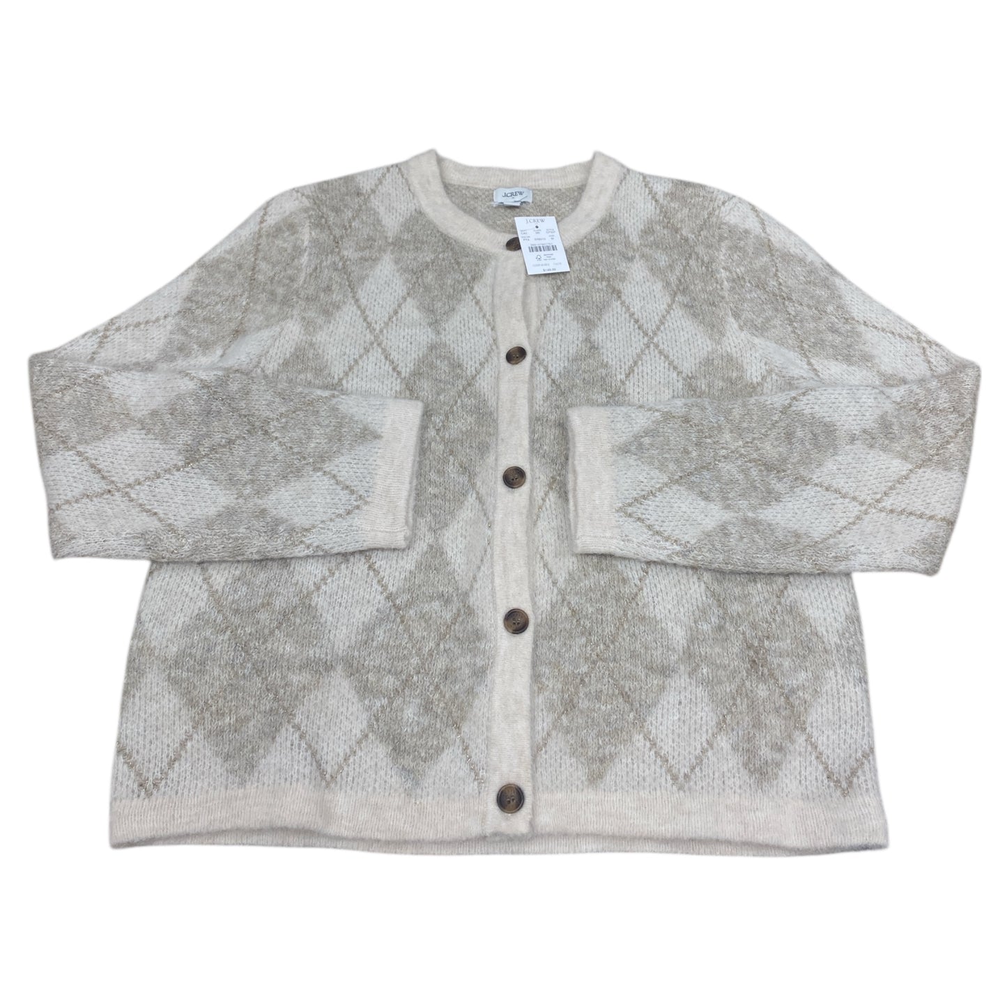 Sweater Cardigan By J. Crew In Beige, Size:M