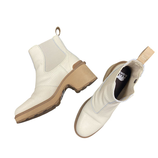 Boots Designer By Sorel In Cream, Size:8.5