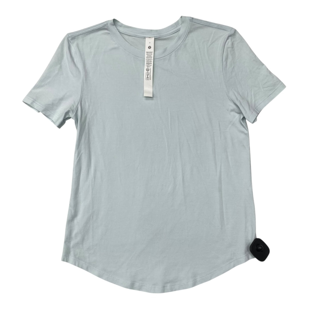 Athletic Top Ss By Lululemon In Blue, Size:2