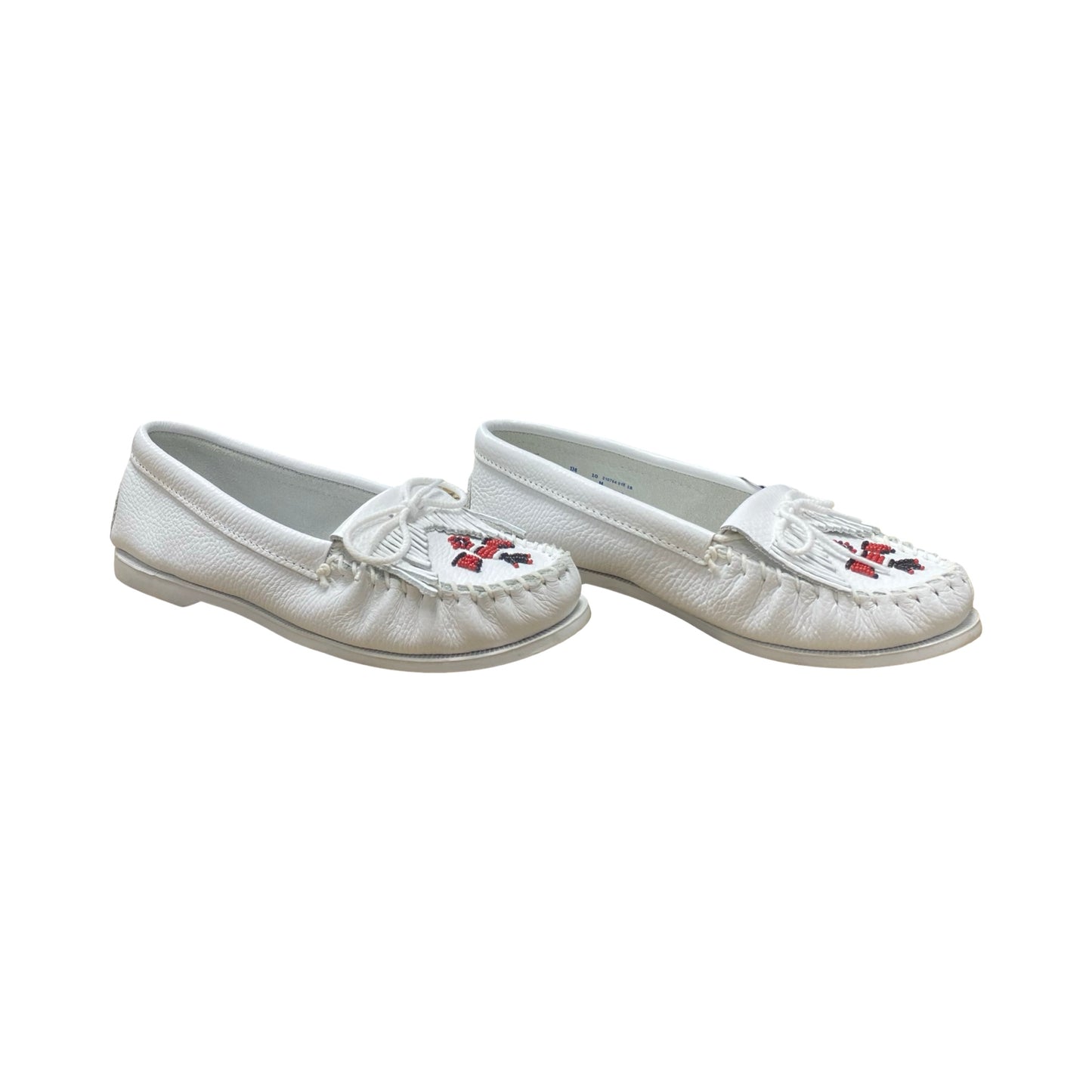 Shoes Flats By Minnetonka In White, Size:10