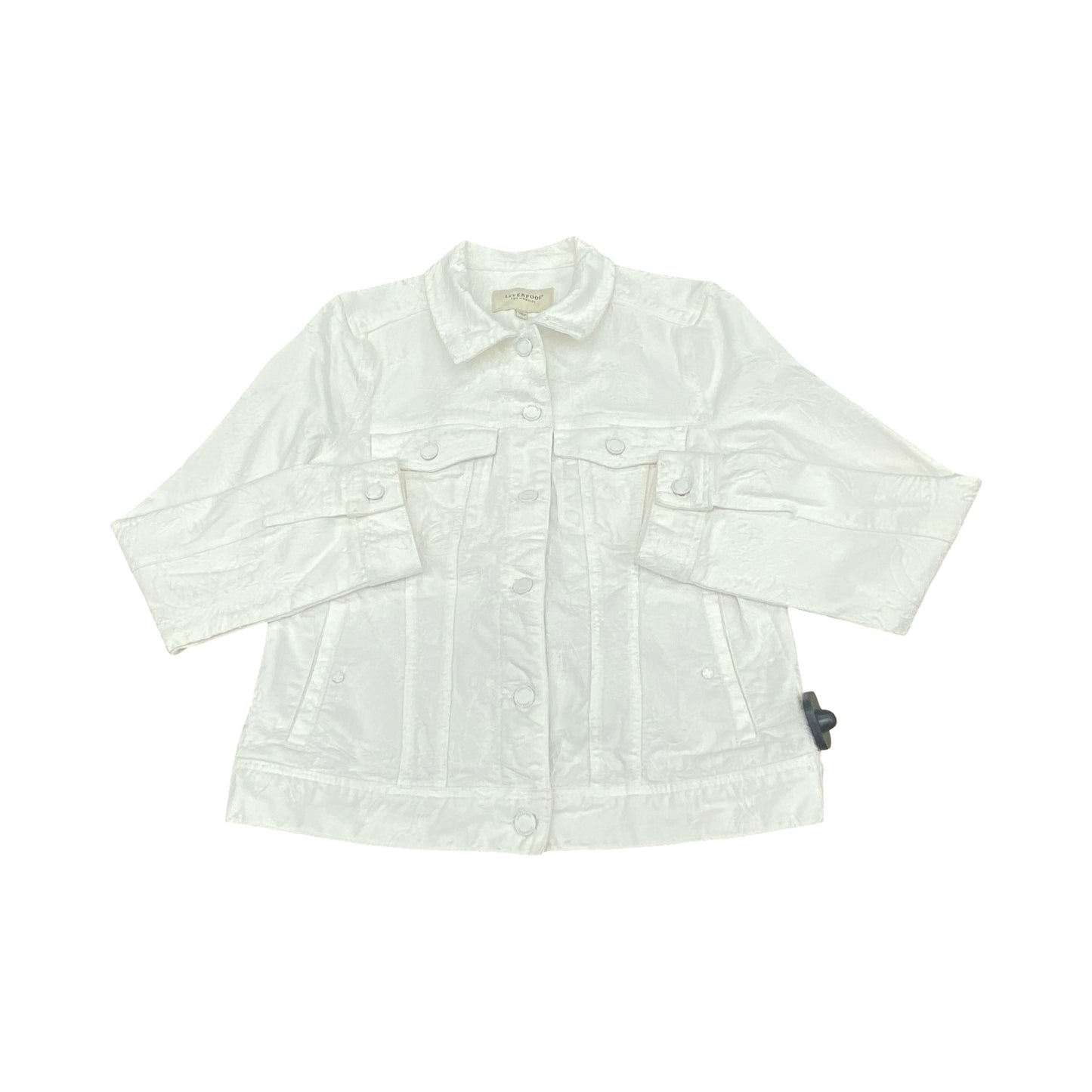Jacket Denim By Liverpool In White Denim, Size:M