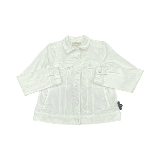 Jacket Denim By Liverpool In White Denim, Size:M