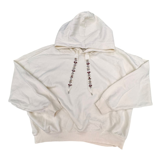 Sweatshirt Hoodie By Express In Cream, Size:Xl