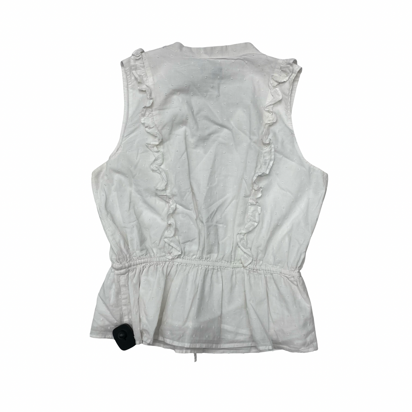 Top Sleeveless By Ann Taylor In White, Size:L