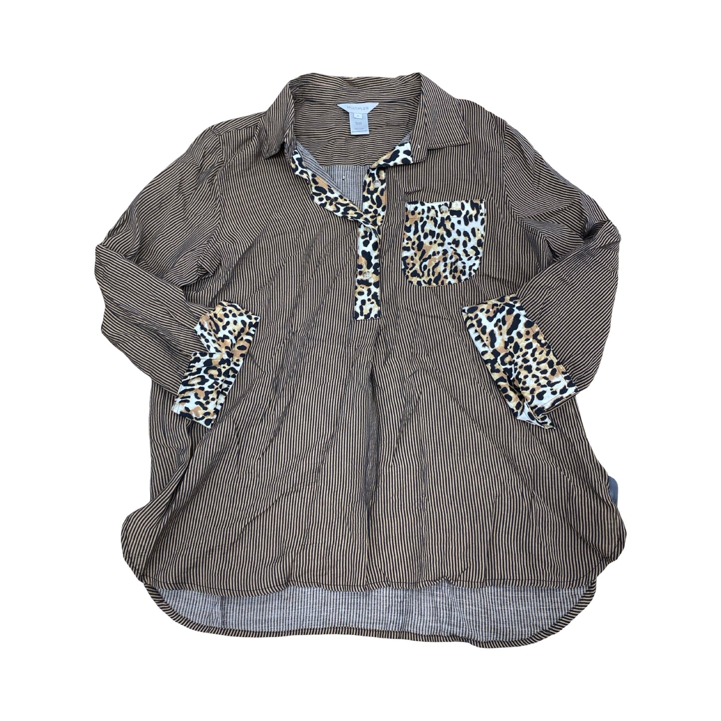 Top Ls By Multiples In Striped Pattern, Size:M