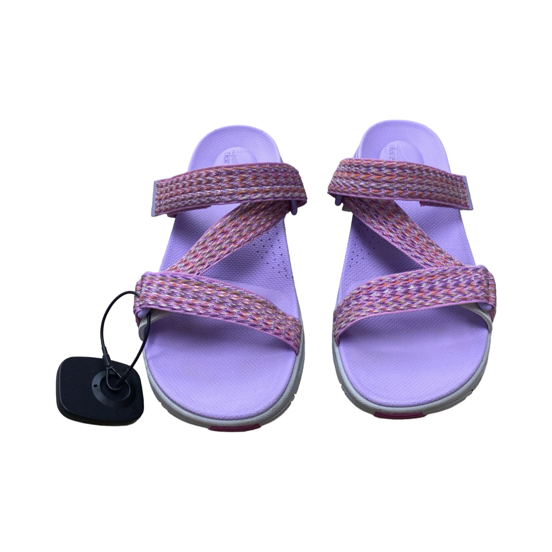 Sandals Flats By Dansko In Pink & Purple, Size:6