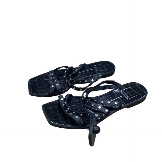 Sandals Flats By Dolce Vita In Black & Silver, Size:8.5