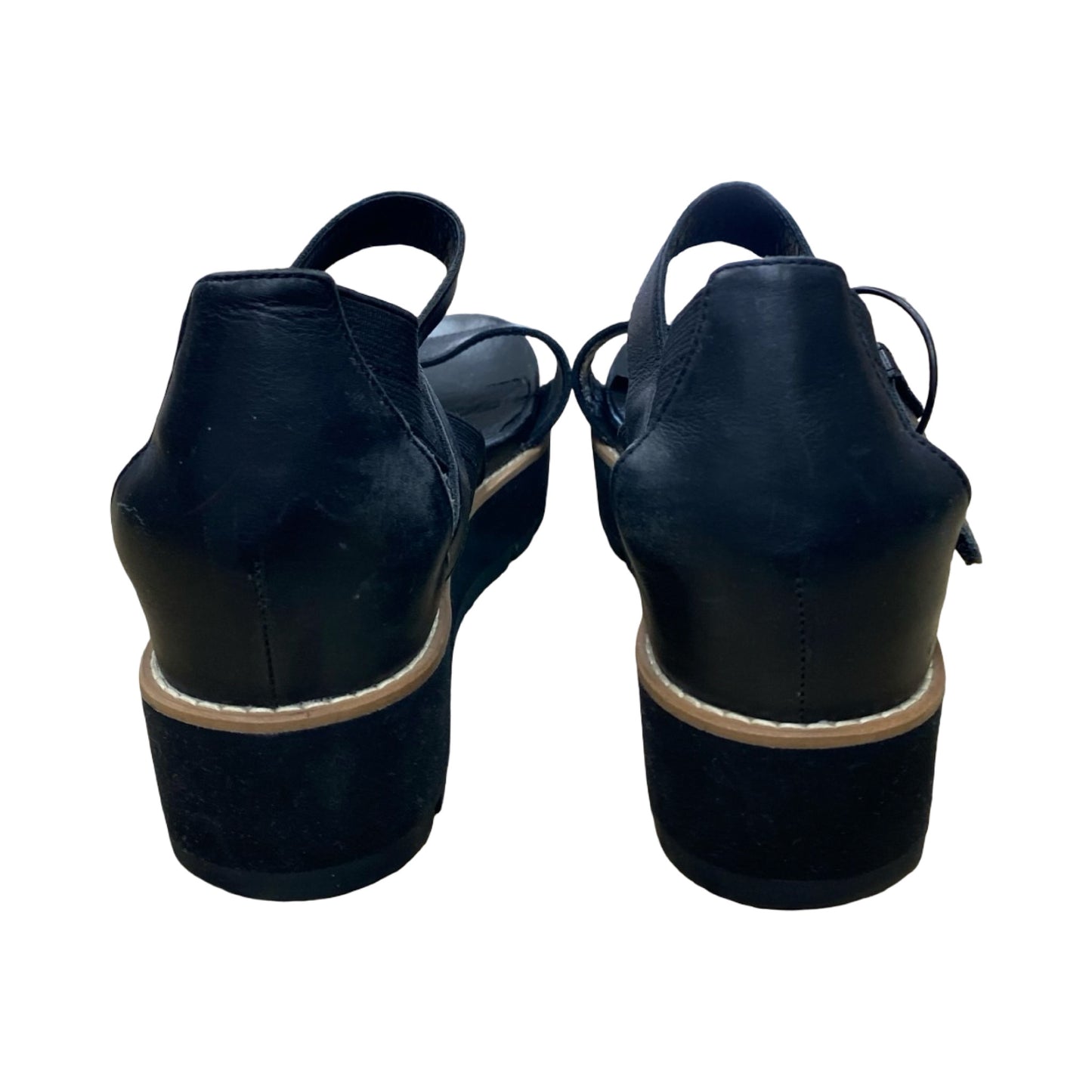 Sandals Designer By Eileen Fisher In Black, Size:8.5