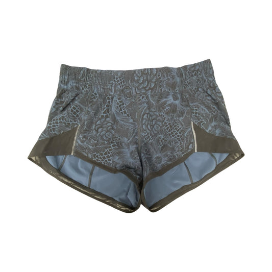 Athletic Shorts By Lululemon In Black & Blue, Size:6