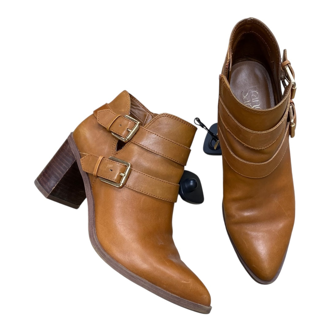 Boots Ankle Heels By Franco Sarto In Brown, Size:7.5