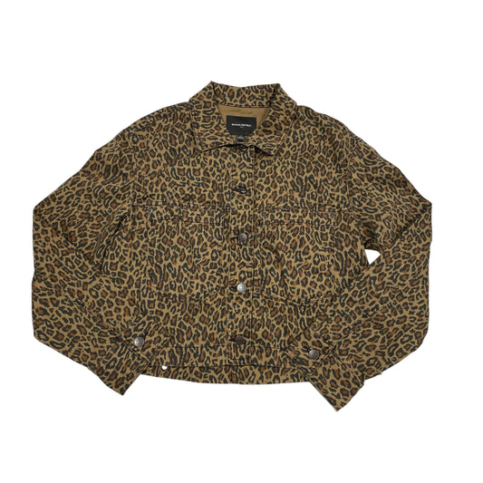 Jacket Denim By Banana Republic In Animal Print, Size:M
