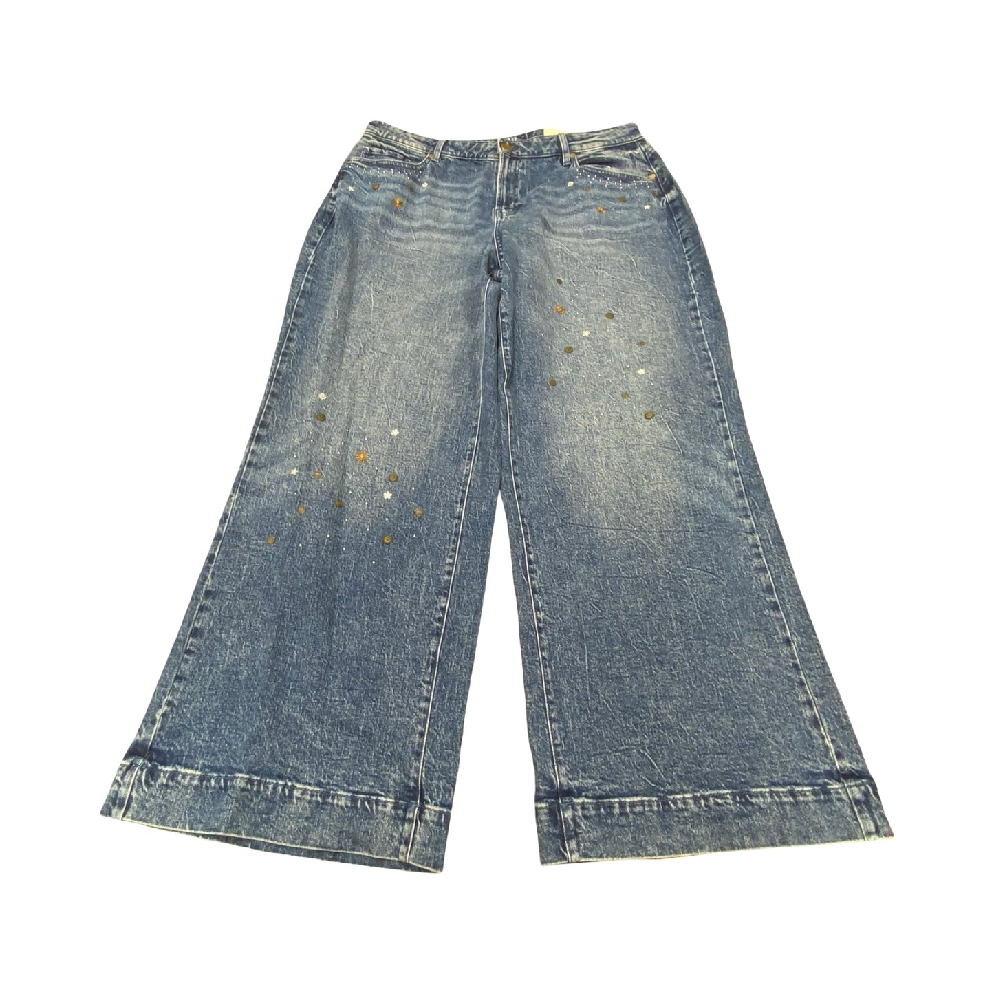 Jeans Wide Leg By Ana In Blue Denim, Size:16