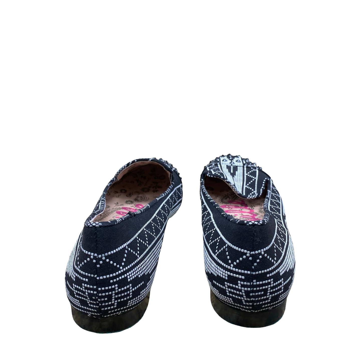 Shoes Flats By Betseyville In Striped Pattern, Size:8