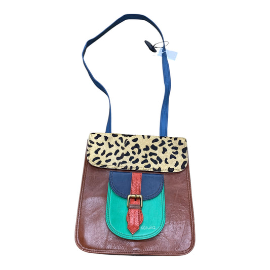 Handbag Leather By sakura In Multi, Size:Medium