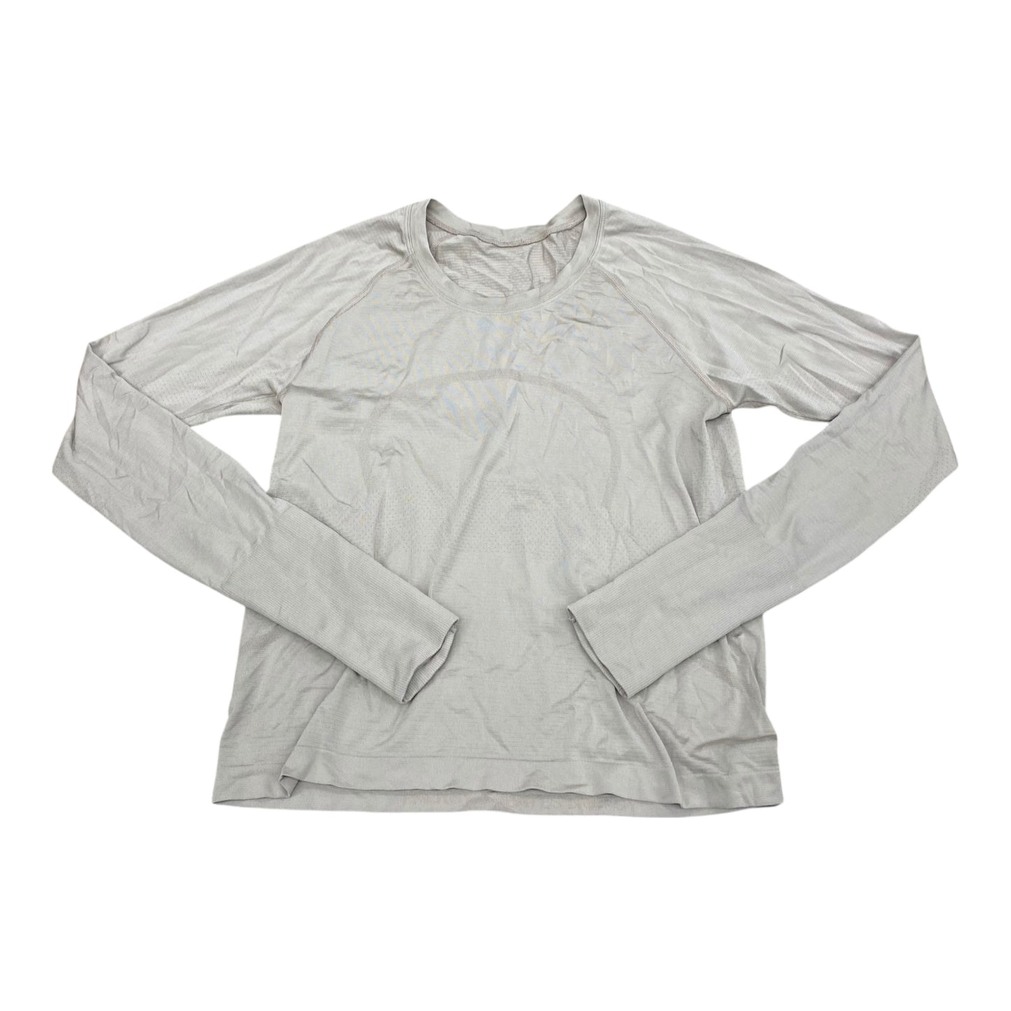 Athletic Top Ls Crewneck By Lululemon In Tan, Size:10