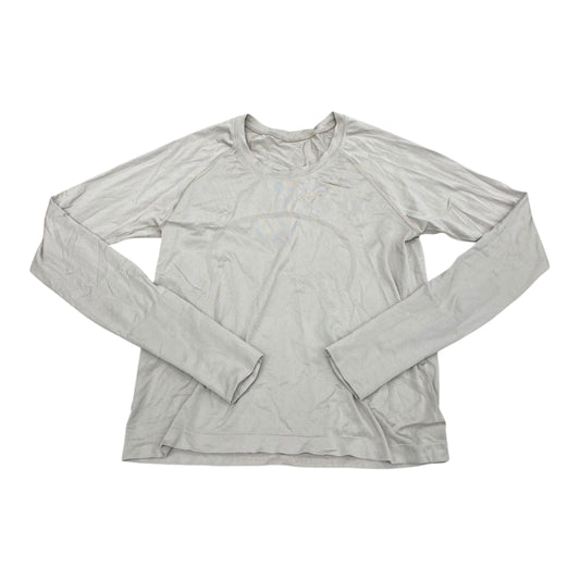 Athletic Top Ls Crewneck By Lululemon In Tan, Size:10