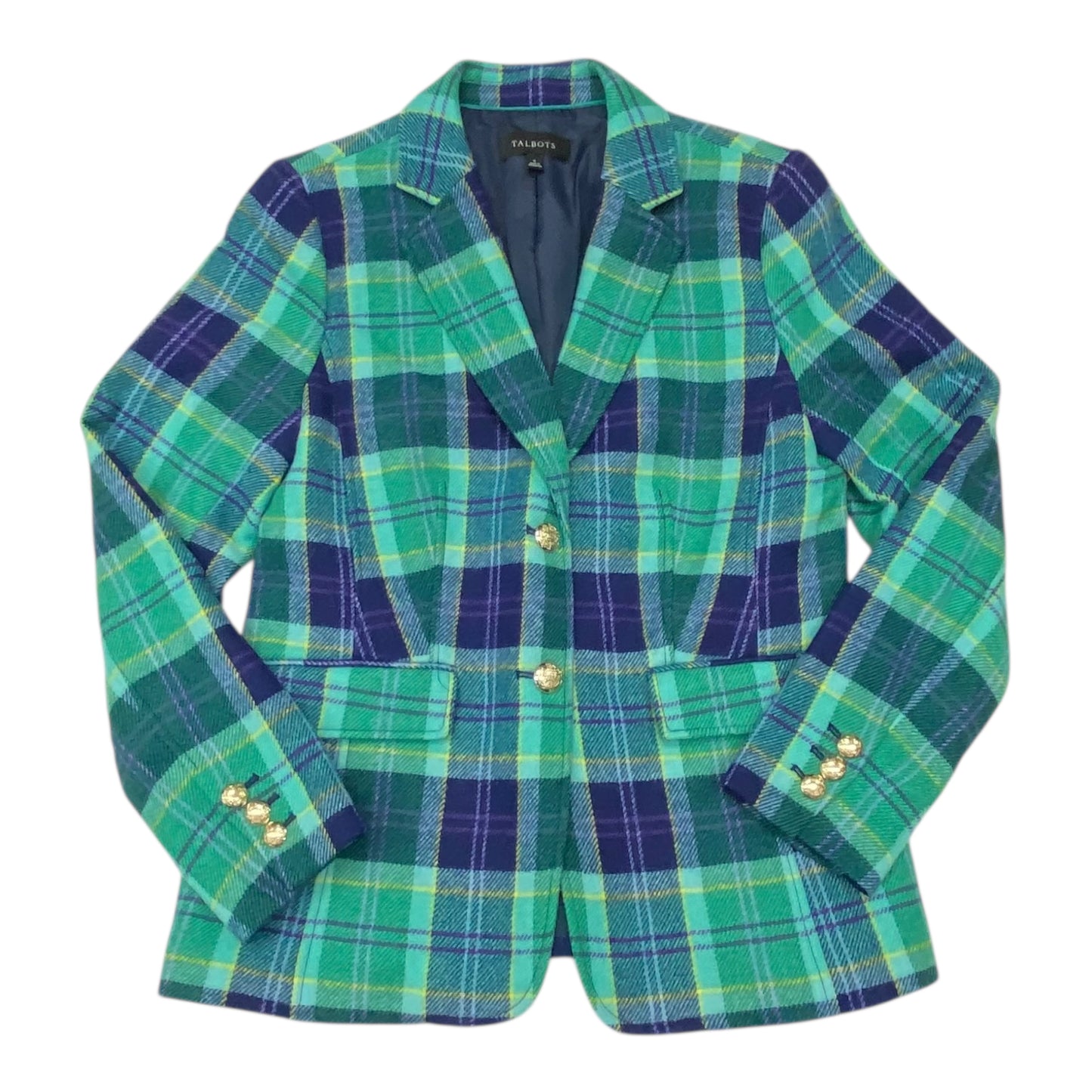 Blazer By Talbots In Plaid Pattern, Size:6