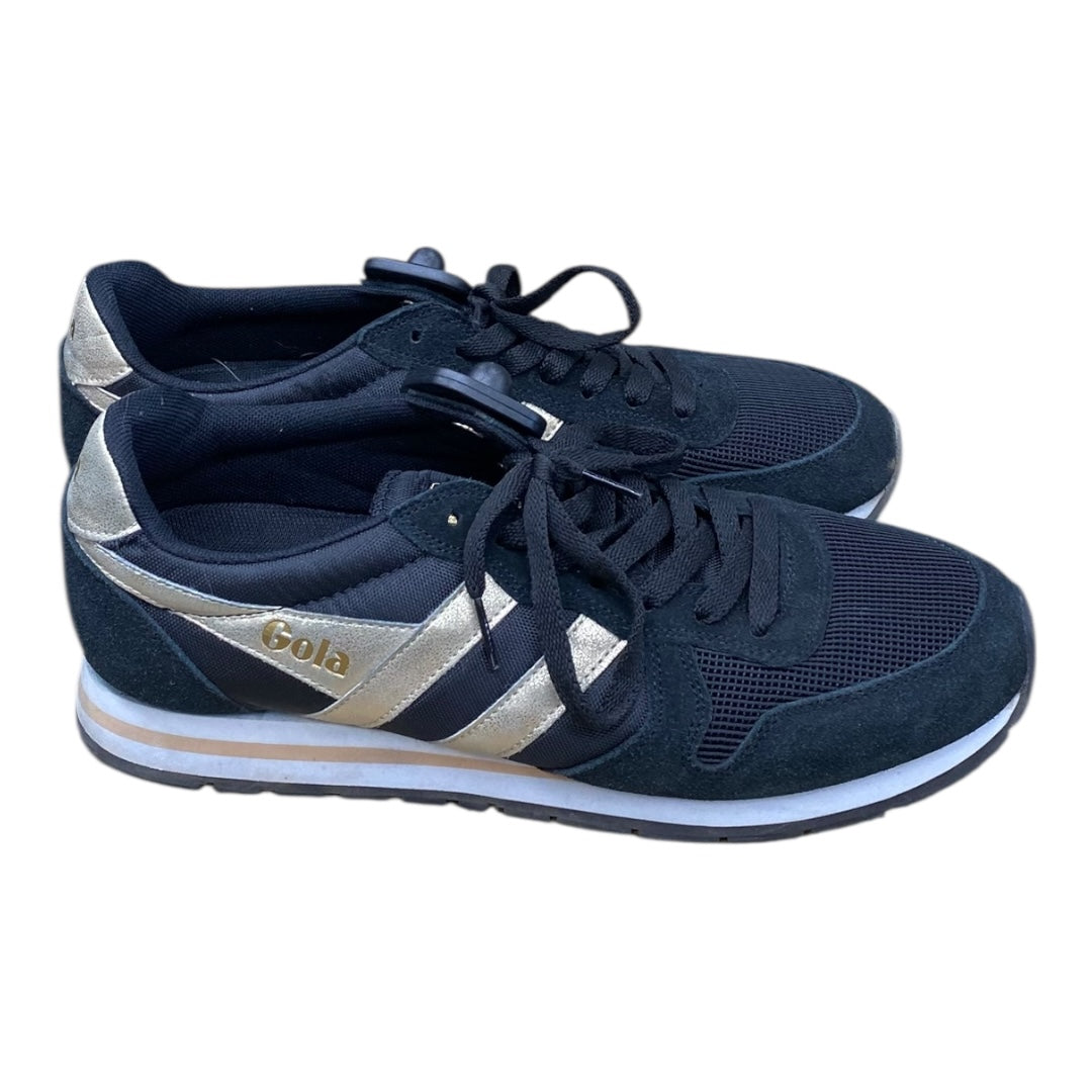 Shoes Sneakers By Gola In Black & Gold, Size:10