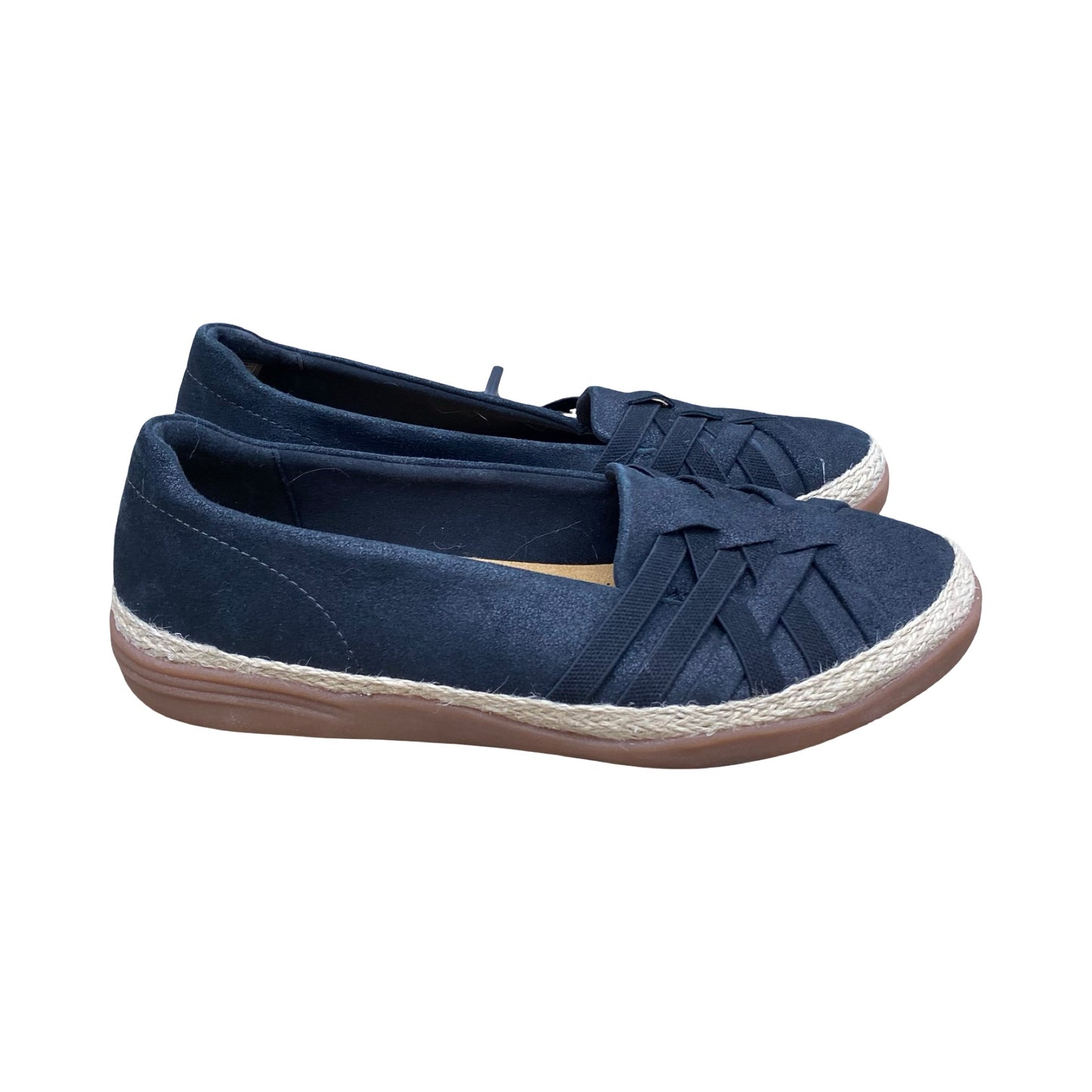 Shoes Flats By Clarks In Black & Tan, Size:9