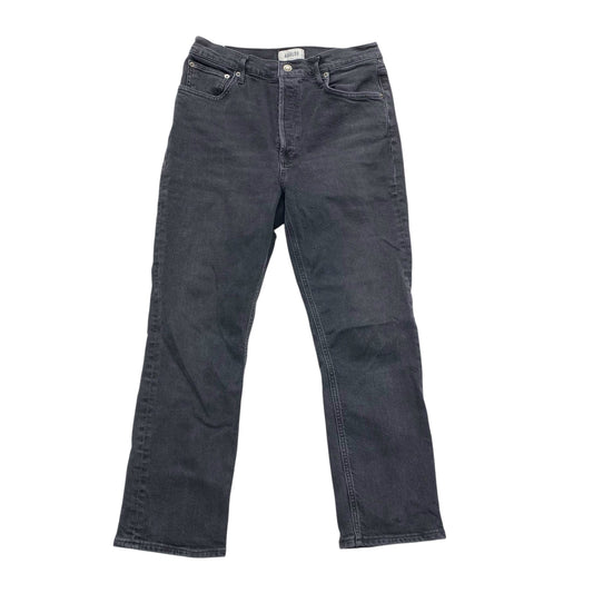 Jeans Straight By Agolde In Black Denim, Size:8
