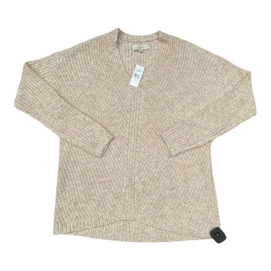 Sweater By Loft In Pink & Tan, Size:L
