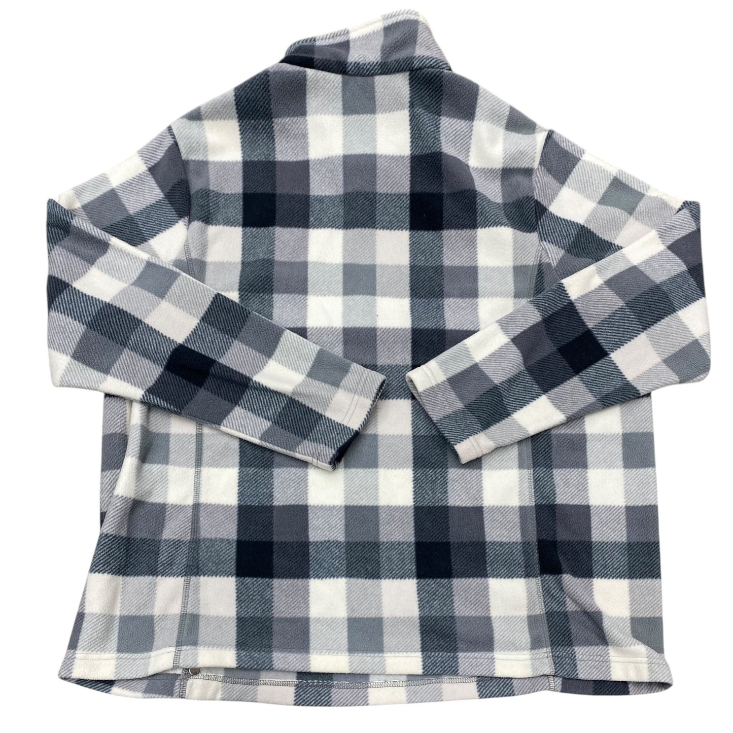 Athletic Fleece By Lands End In Grey & White, Size:1X