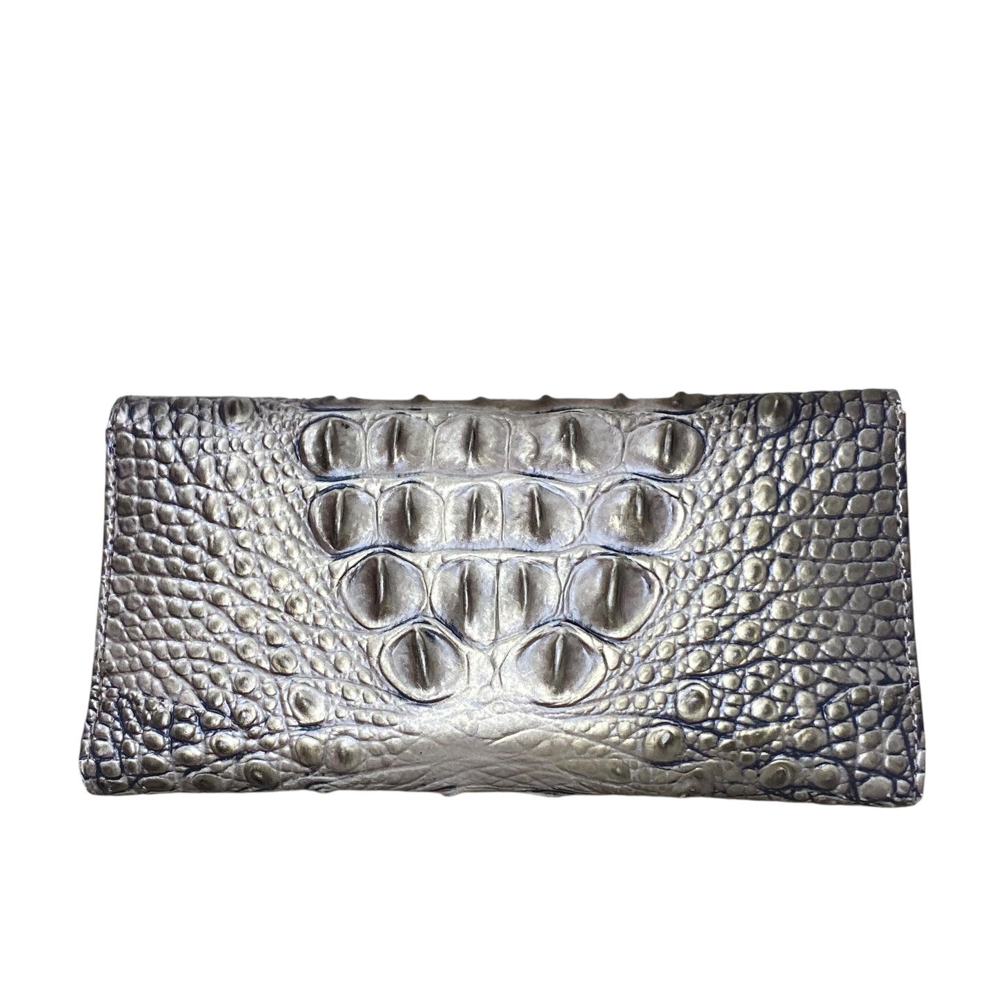 Wallet Designer By Brahmin In Brown & Gold, Size:Large