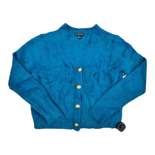 Sweater Cardigan By Banana Republic In Teal, Size:M