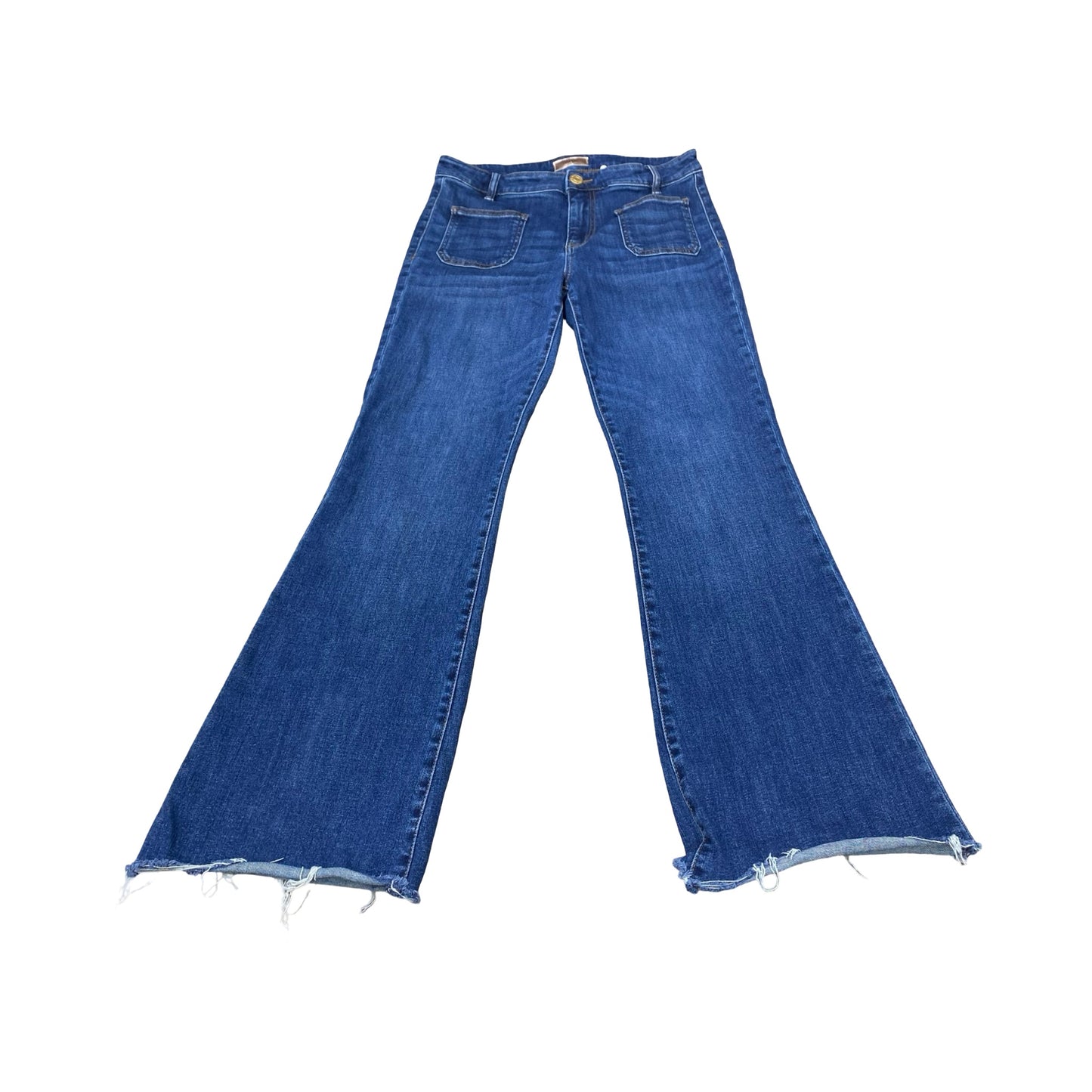 Jeans Flared By Kut In Blue Denim, Size:8