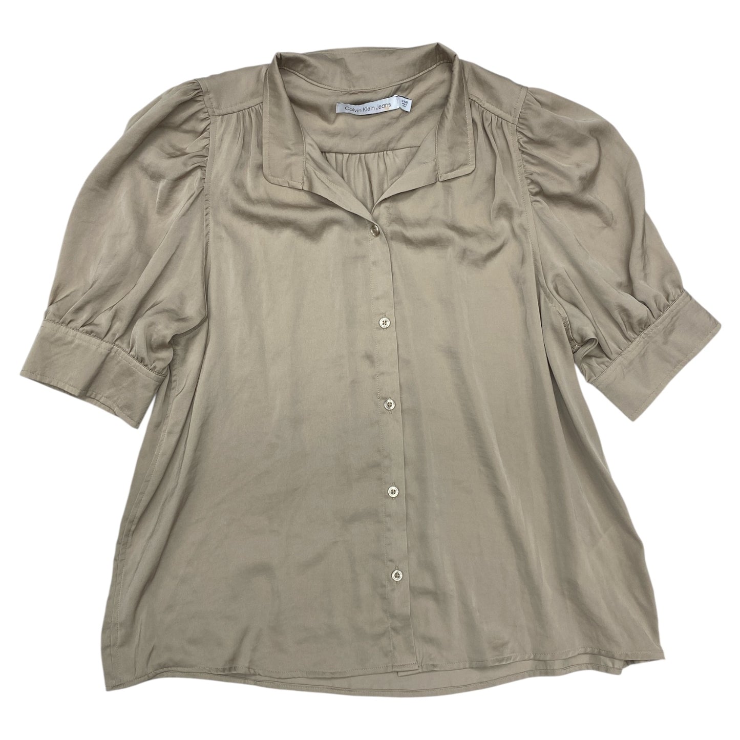 Top Ss By Calvin Klein In Beige, Size:Xl