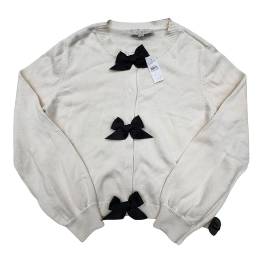 Sweater By Loft In Black & Cream, Size:L